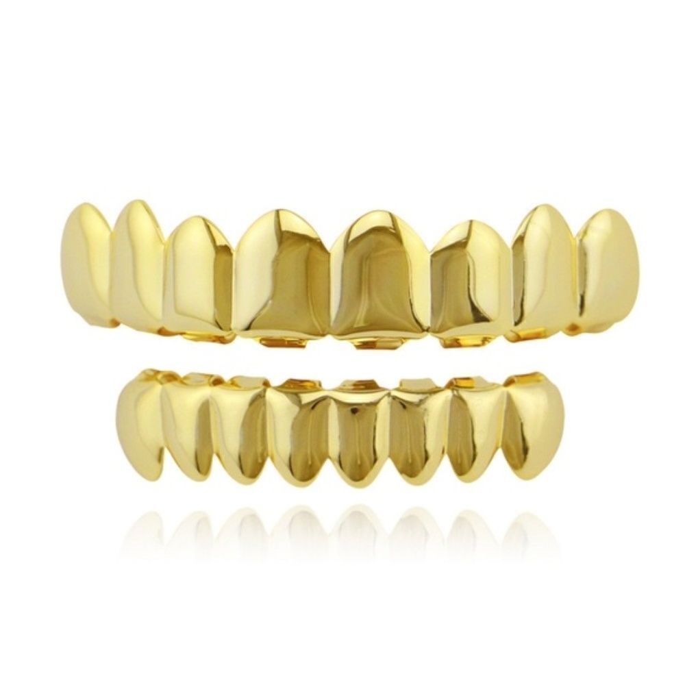 14k Gold Plated Grillz Set (Top & Bottom)